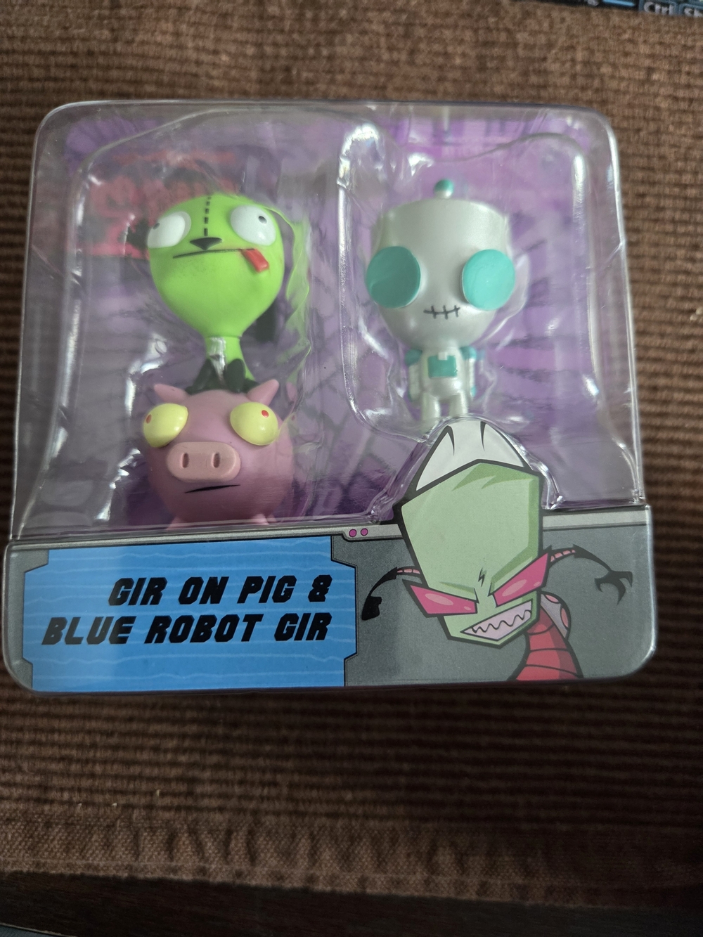 Invader Zim Gir on Pig & Blue Robot Gir Figurine Set